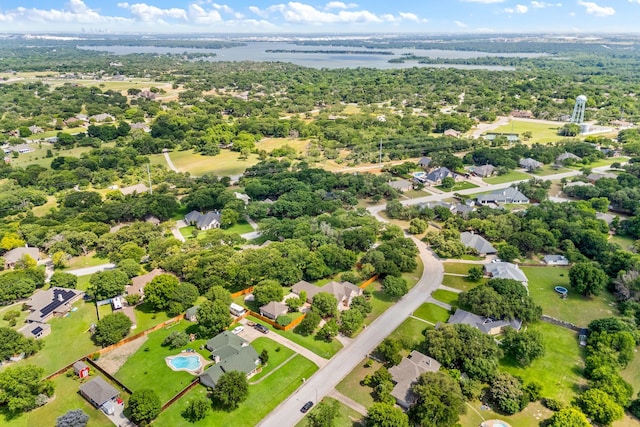 324 Lakeside Oaks Cir, Lakeside, TX 76135 - aerial perspective of suburban area with a nearby body of water