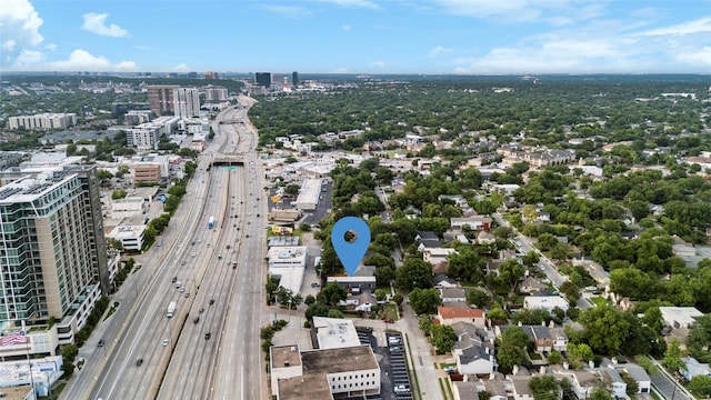 5029 Pershing St, Dallas, TX 75206 - aerial overview of property's location with a major roadway and nearby urban area