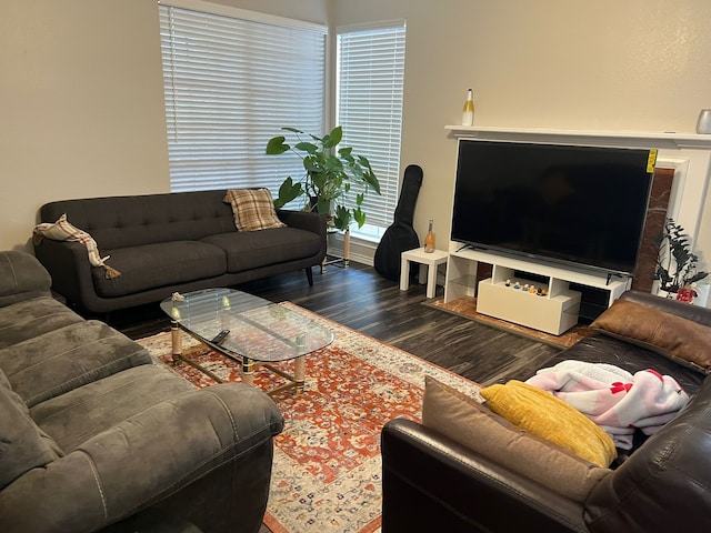 1701 Shiprock Dr, Plano, TX 75025 - living room featuring wood finished floors