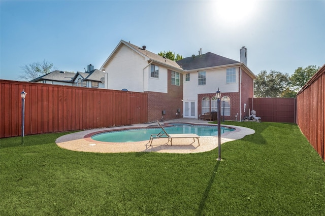 623 Stretford Ln, Allen, TX 75002 - view of swimming pool featuring french doors
