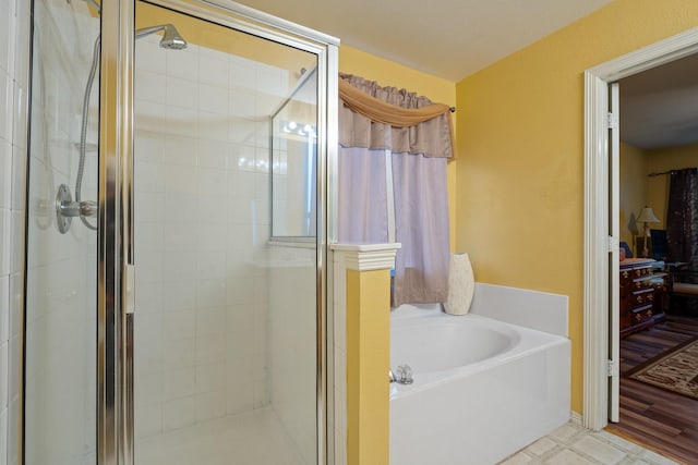 419 NW Murphy Rd, Burleson, TX 76028 - full bath featuring a garden tub and a shower stall