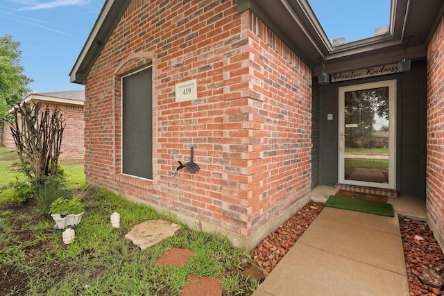 419 NW Murphy Rd, Burleson, TX 76028 - property entrance featuring brick siding