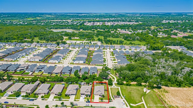 4100 Fanita Pl, Denton, TX 76210 - aerial view of property's location with property boundaries highlighted and nearby suburban area