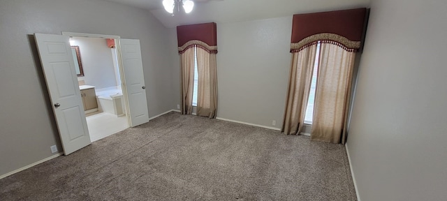 301 Crepe Myrtle Dr, Euless, TX 76039 - unfurnished bedroom featuring carpet floors and vaulted ceiling