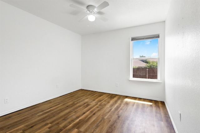 8109 Dripping Springs Dr, Fort Worth, TX 76134 - unfurnished room featuring wood finished floors, baseboards, and ceiling fan