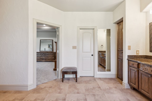 499 Savannah Hill Ln, Rockwall, TX 75032 - bathroom with baseboards and vanity