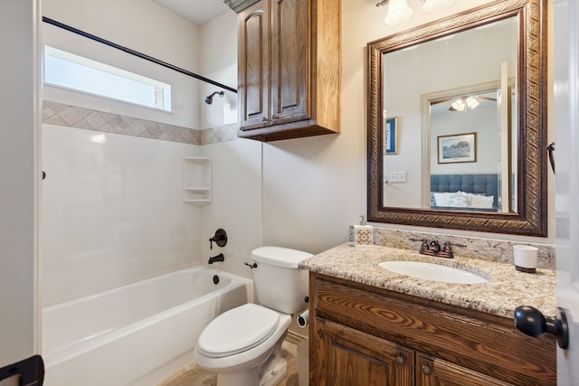 499 Savannah Hill Ln, Rockwall, TX 75032 - ensuite bathroom with shower / bathtub combination, vanity, and toilet