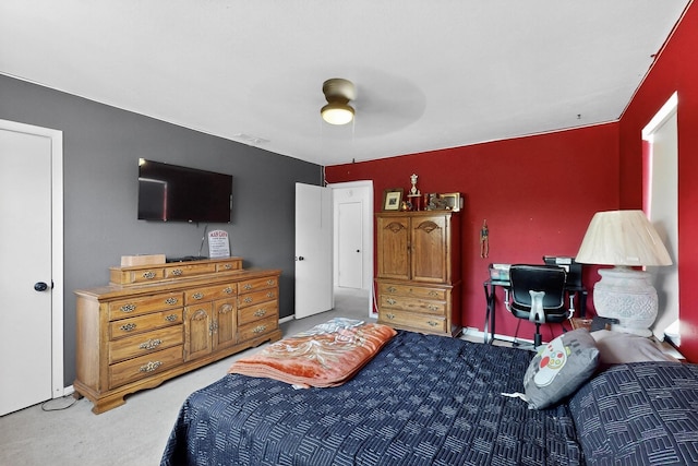 2913 Harlan Dr, Mesquite, TX 75150 - carpeted bedroom with a ceiling fan