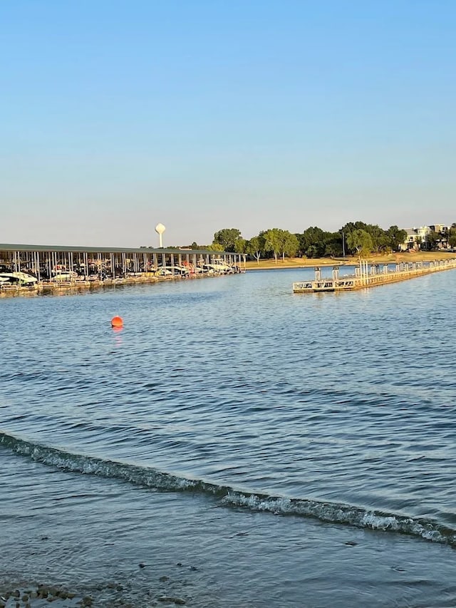 1301 Shell Beach Dr, Little Elm, TX 75068 - water view with a boat dock