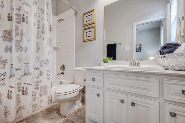 1211 Great Meadows Dr, Wylie, TX 75098 - full bath featuring shower / tub combo, toilet, vanity, and tile patterned floors