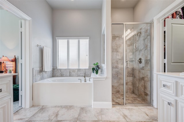 1211 Great Meadows Dr, Wylie, TX 75098 - full bath featuring a bath, a shower stall, and vanity