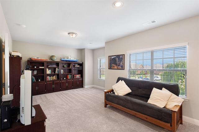 1211 Great Meadows Dr, Wylie, TX 75098 - living area with light colored carpet, baseboards, and recessed lighting