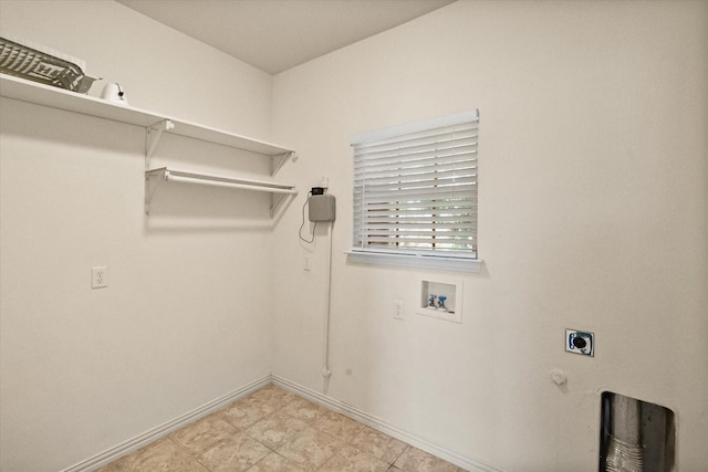 104 Spring Creek Dr, Waxahachie, TX 75165 - laundry room featuring washer hookup, hookup for an electric dryer, baseboards, and gas dryer hookup