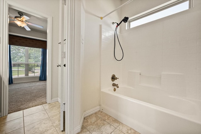 104 Spring Creek Dr, Waxahachie, TX 75165 - full bathroom with healthy amount of natural light, tile patterned flooring, and shower / bathtub combination