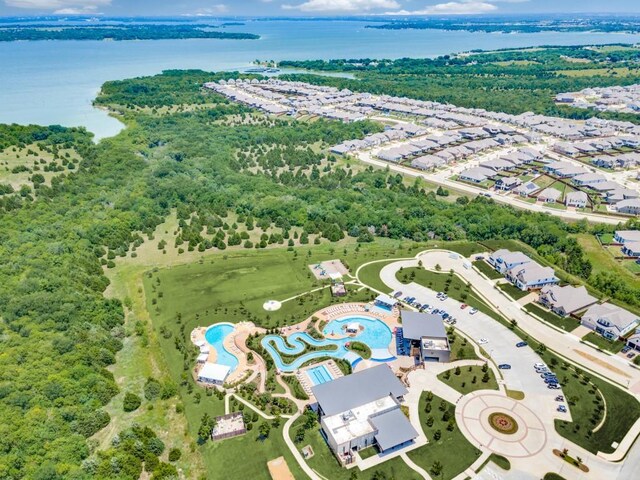 1517 Port Millstone Trl, Wylie, TX 75098 - aerial overview of property's location with a nearby body of water and a pool