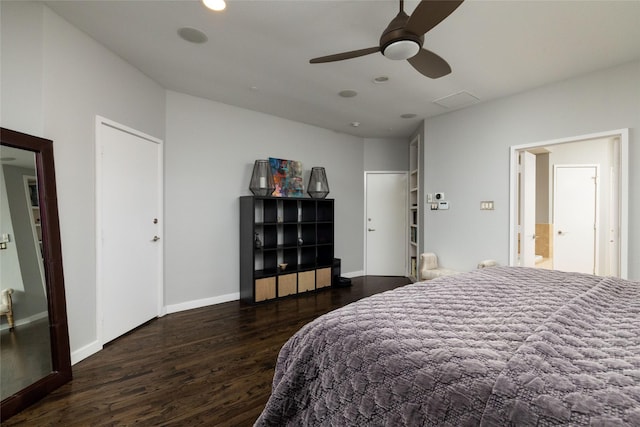 2411 N Hall St Unit 40, Dallas, TX 75204 - bedroom with wood finished floors, baseboards, and a ceiling fan