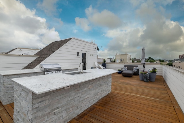 2411 N Hall St Unit 40, Dallas, TX 75204 - deck featuring a bar