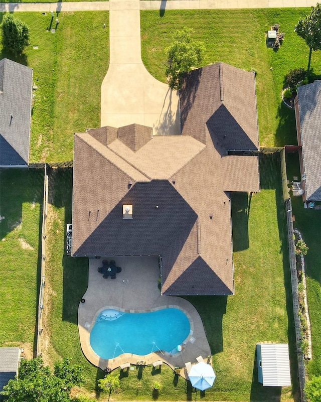 504 Greenwood Ln, Krum, TX 76249 - drone / aerial view of a pool area