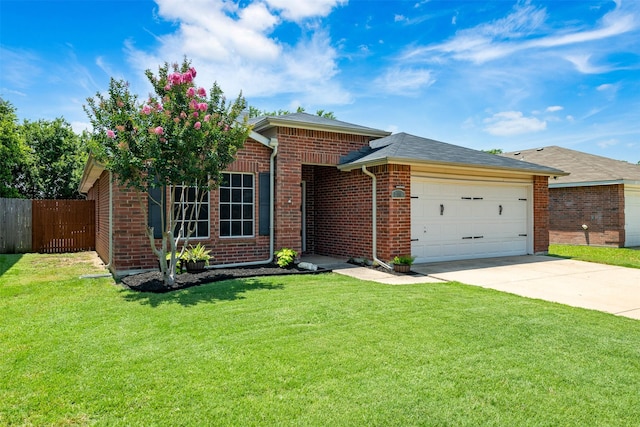 2104 Blanco Ln, Justin, TX 76247 - view of front of house featuring a garage, concrete driveway, and brick siding