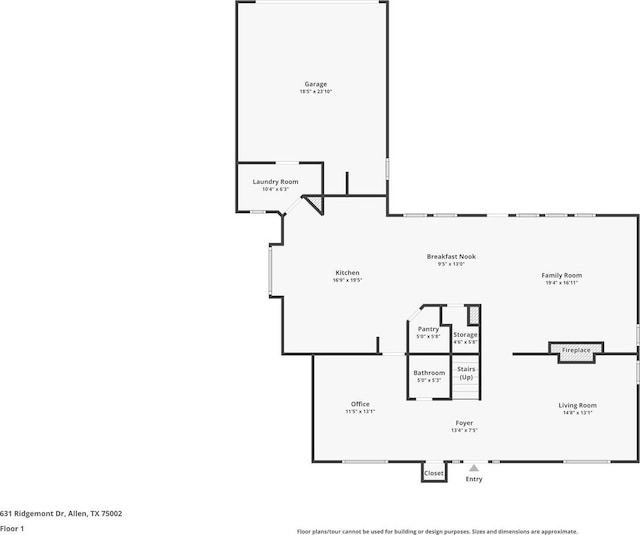 631 Ridgemont Dr, Allen, TX 75002 - home floor plan