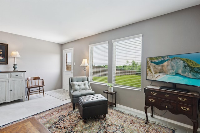 1713 Claireborne Ct, Little Elm, TX 75068 - living area with baseboards and light tile patterned floors