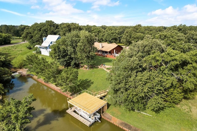 14213 Clark Dr, Streetman, TX 75859 - aerial view of property and surrounding area with a nearby body of water and a heavily wooded area