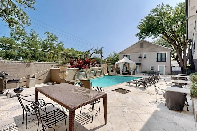 7736 Meadow Rd Unit 203, Dallas, TX 75230 - view of pool featuring a gazebo and a patio