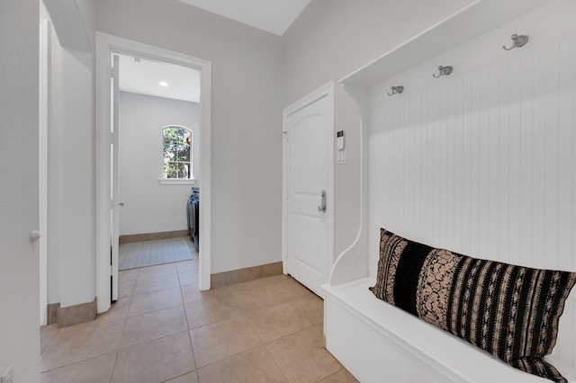 4340 Powers Branch Dr, Midlothian, TX 76065 - mudroom featuring light tile patterned floors