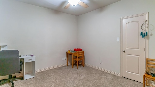 2231 Cobblestone Ct, Granbury, TX 76049 - office space with carpet floors and ceiling fan