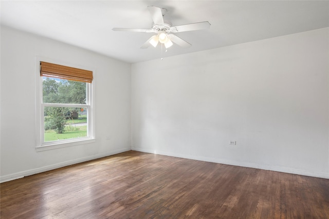 3819 Hubby Ave, Waco, TX 76710 - spare room with wood finished floors, a ceiling fan, and baseboards
