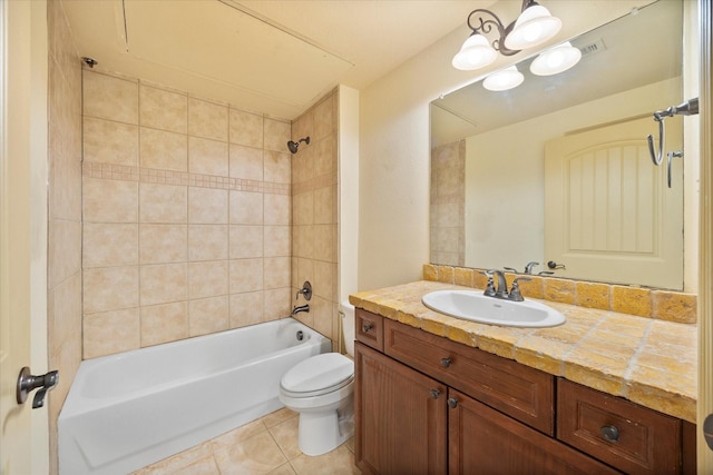 1891 Signal Ridge Pl, Rockwall, TX 75032 - full bathroom featuring vanity,  shower combination, toilet, and tile patterned flooring