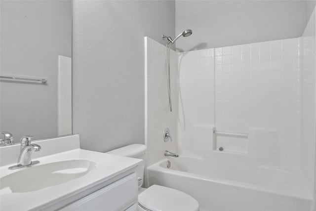 10833 Hawks Landing Rd, Fort Worth, TX 76052 - bathroom with toilet, vanity, and shower / bath combination