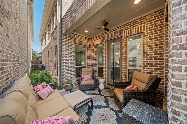 232 Skystone Dr, Irving, TX 75038 - view of patio featuring an outdoor hangout area and area for grilling