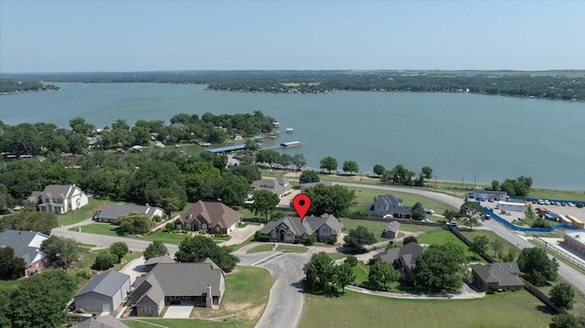 3633 Cliff View Loop, Weatherford, TX 76087 - aerial perspective of suburban area with a large body of water