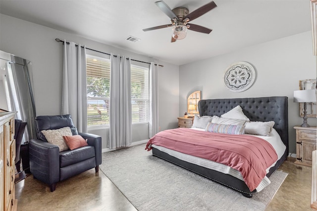 243 Fm 203, Walnut Springs, TX 76690 - bedroom with baseboards and ceiling fan