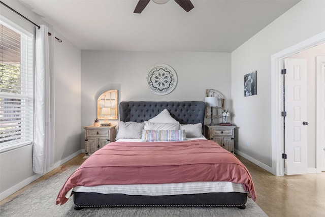 243 Fm 203, Walnut Springs, TX 76690 - bedroom with baseboards and ceiling fan