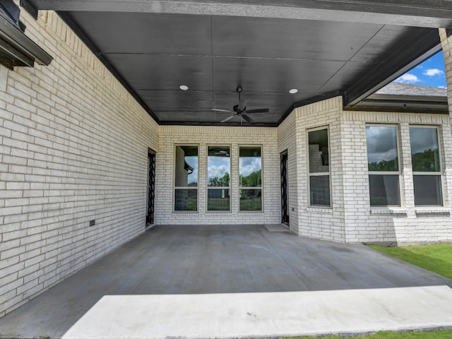 161 Altom Rd, Springtown, TX 76082 - view of patio / terrace with ceiling fan