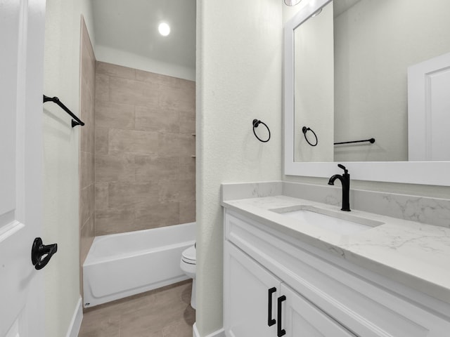161 Altom Rd, Springtown, TX 76082 - full bath featuring vanity, toilet, tub / shower combination, and tile patterned flooring