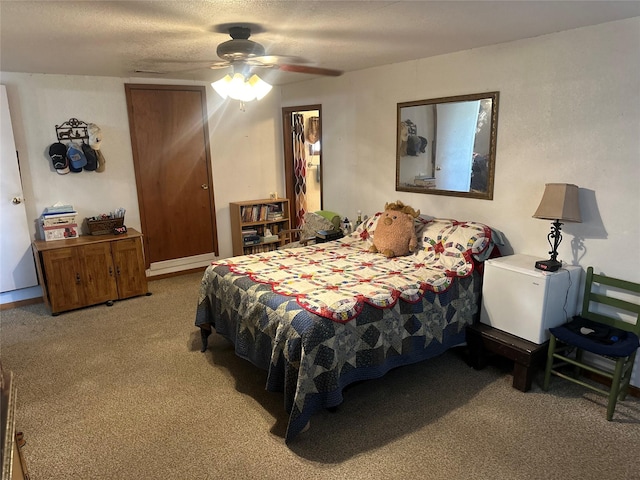 567 N Rice, Hamilton, TX 76531 - bedroom with carpet and a ceiling fan