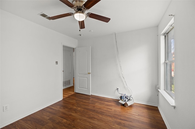 6745 Bear Hollow Ln, Watauga, TX 76137 - unfurnished room featuring wood finished floors, ceiling fan, and baseboards