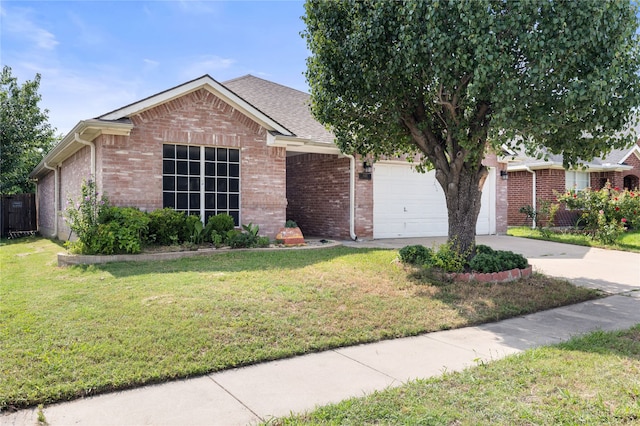 6745 Bear Hollow Ln, Watauga, TX 76137 - view of front of property with an attached garage, brick siding, and concrete driveway