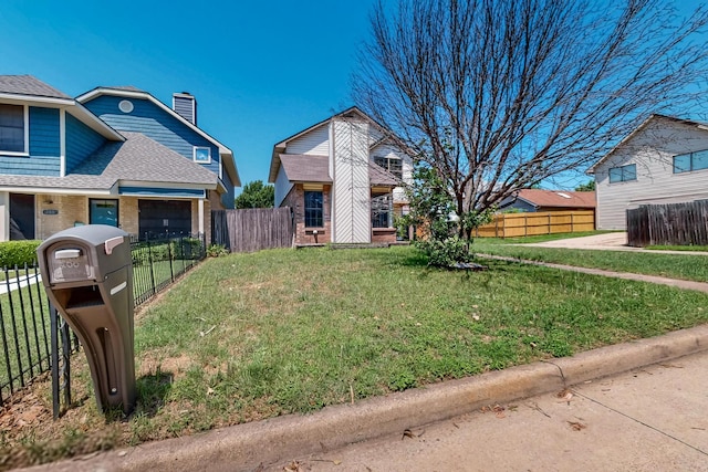205 Callender Dr, Fort Worth, TX 76108 - view of front of home with a chimney, roof with shingles, and brick siding