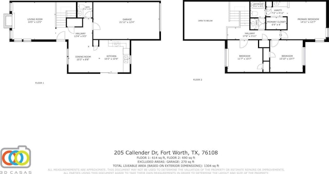 205 Callender Dr, Fort Worth, TX 76108 - room layout