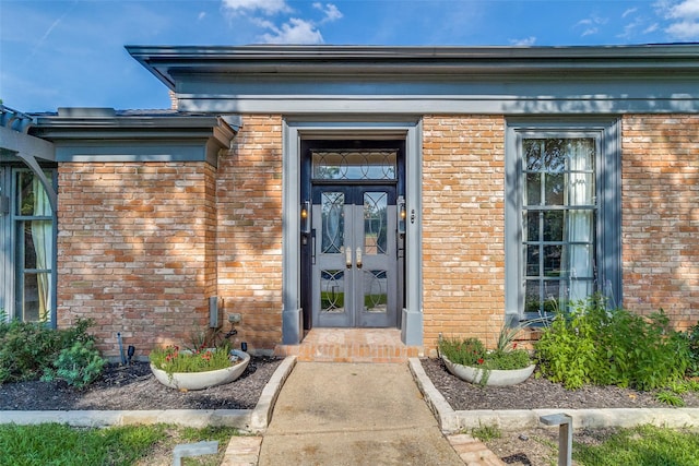 3241 Merrell Cir, Dallas, TX 75229 - doorway to property featuring french doors and brick siding