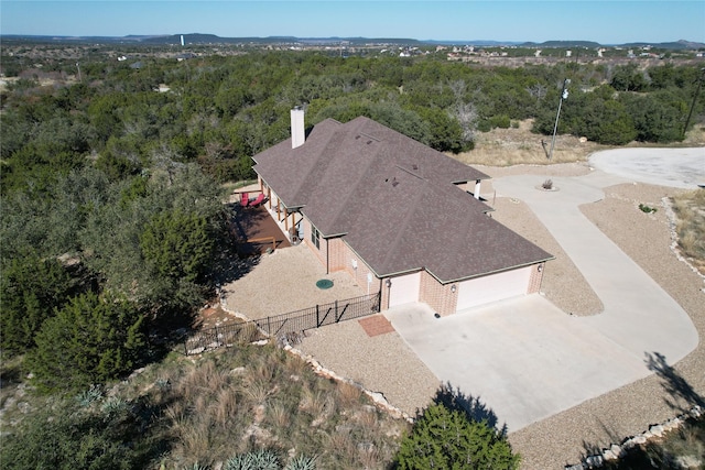 35 Oakland Hills Ct, Graford, TX 76449 - aerial overview of property's location featuring a heavily wooded area