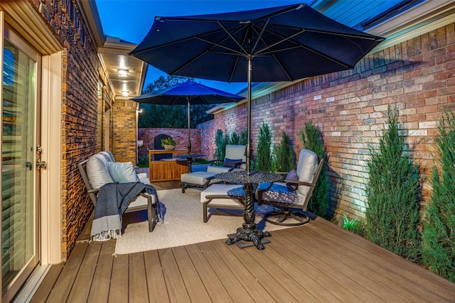 10 Carmarthen Ct, Dallas, TX 75225 - view of wooden terrace