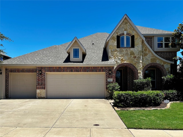 9924 Chrysalis Dr, Fort Worth, TX 76131 - view of front facade featuring brick siding, driveway, and a garage