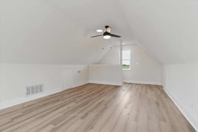 669 Massey Rd, Gunter, TX 75058 - bonus room with light wood-style floors, lofted ceiling, ceiling fan, and baseboards