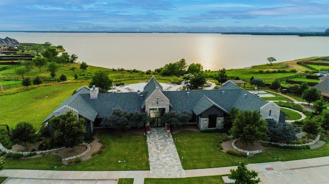 7721 Haddington, The Colony, TX 75056 - view from above of property with a nearby body of water