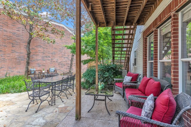4001 Elmhill Dr, Plano, TX 75024 - view of patio / terrace with an outdoor living space and outdoor dining space